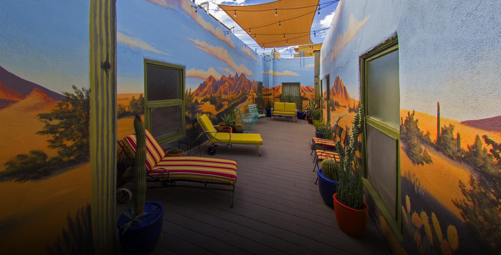 Image of Outdoor Seating Area The Hotel Congress, 1919, Member of Historic Hotels of America, in Tucson, Arizona, Location